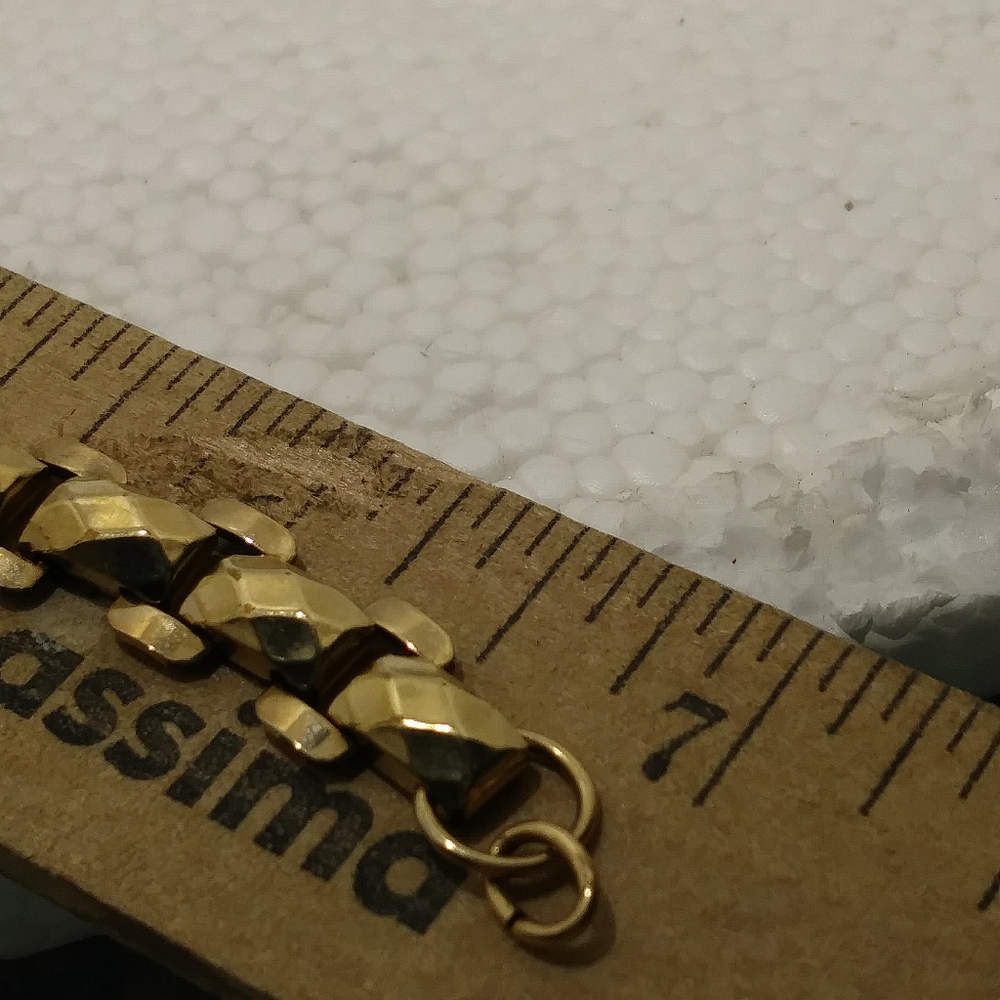 Vintage faceted gold filled bracelet - Picture 4 of 4